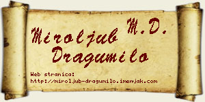 Miroljub Dragumilo vizit kartica